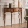 Traditional Brown Half Moon Table
