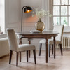 Traditional Dark Brown Pair of Dining Chairs