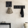 Ethnicraft Utilitile Long Black Oak Wall Coat Rack