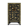 Chinese Black Lacquer Butterfly Cabinet