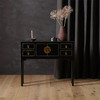 Oriental Console Table Chinese Black Lacquer