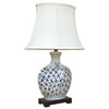 Pair of Oriental Table Lamps - Blueberry Perch