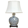 Pair of Oriental Table Lamps - Blueberry Perch