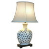 Pair of Oriental Table Lamps - Blueberry Perch