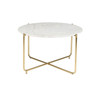 Saxa White Marble Coffee Table