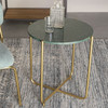 Saxa Green Marble Side Table