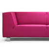 Modern 2 Seat Sofa Pink / Purple / Charcoal / Orange - Chester