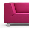 Modern 2 Seat Sofa Pink / Purple / Charcoal / Orange - Chester