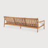 Ethnicraft Teak Jack Outdoor 3 Seat Sofa Off White