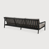 Ethnicraft Black Teak Jack Outdoor 3 Seat Sofa Mocha