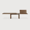 Butterfly extension mechanism of Ethnicraft teak dining table, extending from 200 to 300 cm