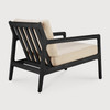 Ethnicraft Black Outdoor Lounge Chair Jack Beige Cushions
