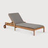 Ethnicraft Jack Teak Outdoor Adjustable Lounger Mocha