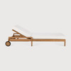 Ethnicraft Teak Outdoor Adjustable Lounger Jack Off White Cushions Ethnicraft Teak Outdoor Adjustable Lounger Jack Off White Cushions