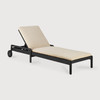 Ethnicraft Jack Teak Black Outdoor Adjustable Lounger Natural