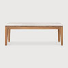 Ethnicraft Bok Teak Outdoor Bench - Off White