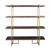 Dark Wood Open Shelving Unit 140 cm - Class