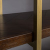 Dark Wood Open Shelving Unit 140 cm - Class