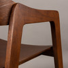 Pair of Curved Back Dining Chairs Walnut Finish - Westlake
