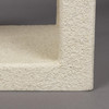 Cream White Recycled Marble Bedside Table - Veda