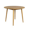 Round Oak Dining Table with Star-Patterned Veneer Top, 120 cm –  Basel