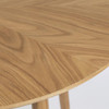 Round Oak Dining Table with Star-Patterned Veneer Top, 120 cm –  Basel