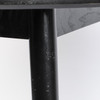 Small Round Black Dining Table – Star-Patterned Veneer Top in Rich Black Finish 100 cm - Basel