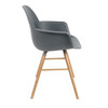 Dark Grey Plastic Pair of 2 Carver Chairs - Albert Kuip