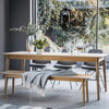 Modern Oak Extending Dining Table Milan