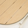 Aluminium & Oak Effect Outdoor Coffee Table  - Vista