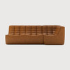 Ethnicraft Tan Leather Sofa 701 Set 1 Right