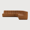 Ethnicraft Tan Leather Sofa 701 Set 4 Right
