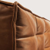 Ethnicraft Tan Leather Sofa 701 Set 3 Right