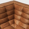 Ethnicraft Tan Leather Sofa 701 Set 3 Left