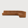 Ethnicraft Tan Leather Sofa 701 Set 8 Right