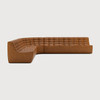 Ethnicraft Tan Leather Sofa 701 Set 10 Left