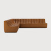 Ethnicraft Tan Leather Sofa 701 Set 9 Right