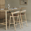 Ethnicraft Bok Bar Chair Oak Cognac Leather Seat – 75cm Seat Height