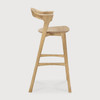 Ethnicraft Bok Oak Bar Stool Chair – 75cm Seat Height