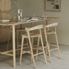 Ethnicraft Bok Oak Bar Stool Chair – 75cm Seat Height
