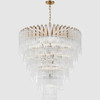 Visual Comfort Lorelei X-Large Waterfall Chandelier - Gild and Clear Glass
