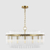 Visual Comfort Beckett Large Chandelier - Burnished Brass and Clear Glass Visual Comfort Beckett Large Chandelier - Burnished Brass and Clear Glass