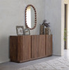 Libra Monterey Four Door Dark Wooden Sideboard 175cm Reeded Fluted Doors