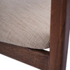 Libra Monterey Upholstered Dining Chair Dark Wood Frame with Beige Fabric & Curved Back
