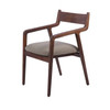 Libra Monterey Upholstered Dining Chair Dark Wood Frame with Sage Green Fabric and Curved Back