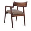 Libra Monterey Upholstered Dining Chair Dark Wood Frame with Cappuccino Fabric and Curved Back Libra Monterey Upholstered Dining Chair Dark Wood Frame with Cappuccino Fabric and Curved Back