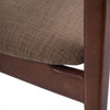 Libra Monterey Upholstered Dining Chair Dark Wood Frame with Cappuccino Fabric and Curved Back Libra Monterey Upholstered Dining Chair Dark Wood Frame with Cappuccino Fabric and Curved Back