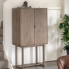 Gallery Direct Craft Smoked Oak Cocktail Cabinet