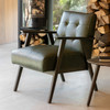 Gallery Direct Blackhall Green Leather Armchair – Modern Gallery Direct Blackhall Green Leather Armchair – Modern
