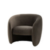 Gallery Direct Curvo Espresso Fabric Armchair – Modern Gallery Direct Curvo Espresso Fabric Armchair – Modern